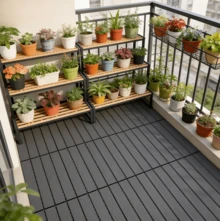 24" X 12" Large-Format Interlocking Plastic Floor Tiles | 50% Faster Installation | Easy Snap-Together Assembly | PP Material | All-Weather UV-Resistant | Outdoor Flooring Renovation Solution - GR-CTW - 查看 2