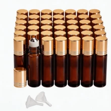 Bộ chai lăn tinh dầu 10ml (Thủy tinh màu hổ phách, gói 50/10 chai, kèm dụng cụ mở nắp, 2 phễu), đầu lăn dùng cho tinh dầu. - Xem 8