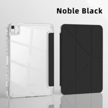 2026 Funda protectora de acrílico transparente para iPad 4/5/6/7/8, Matepad, 7/7Pro con ranura para lápiz y función de encendido/apagado automático - Negro - Ver 10