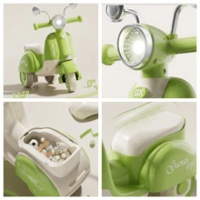 Motocicleta Montable de Impulso Para Niños, Scooter Andador para Niños de 2-4 Años, Con Luz y Sonido, Diseño Moto Vespa, Materiales Cómodos y Resistentes, Ideal para Regalo - Multicolor (Al Azar) - Ver 10