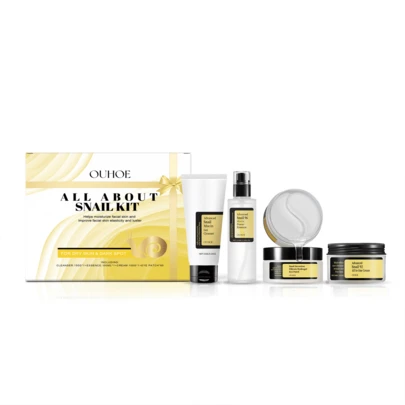 Set de regalo para el cuidado con extracto de caracol, nutre y repara la piel, hidrata y humecta, con un exquisito empaque de regalo.