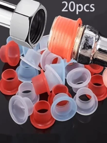 20 piezas de arandelas de silicona para grifos, aptas para sellar grifos de cocina y baño, almohadillas a prueba de fugas, juego de herramientas de cocina - multicolor - Ver 2