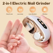 Máy cắt và đánh bóng móng tay điện tử thông minh 2 trong 1, sạc USB, pin lithium-polymer 500mAh, tích hợp chức năng chống cắt, mài và chiếu sáng, lý tưởng cho việc làm móng, giũa, đánh bóng và tạo hình móng, món quà hoàn hảo. - màu trơn - Xem 8