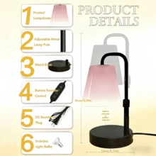 QUIGO 1 Pcs Modern Candle Warmer Lamp With Dimmable Light & Timer, Height Adjustable Electric Wax Melter With Frosted Lampshade, Home Decor Night Light For Bedroom Living Room, Perfect Gift For Mother's Day Valentine's Day - US A Type Plug(110-127V) - View 11