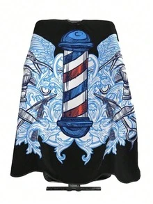 Outils de coiffure pour hommes, capes de coupe de cheveux, tabliers, accessoires de coiffure, fournitures de salon de coiffure, capes intéressantes - Multicolore - Voir 10