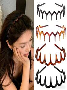 4/2 chiếc Băng đô mùa hè cho nữ, Băng đô rộng in họa tiết da báo chống trượt hình zigzag, Phụ kiện tóc chăm sóc da thời trang unisex, Dây buộc tóc đa năng hàng ngày, Phụ kiện đội đầu, Thiết kế cao cổ điển, Lược cài tóc hình zigzag có chi tiết ren, Món quà hoàn hảo cho gia đình và bạn bè, Băng đô cài tóc, Vòng cài tóc, Lễ hội, Tiệc tùng - Nhiều màu - Xem 6