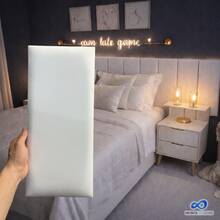 Dubai Modular Headboard Kit For Rectangular Upholstered Box Bed With 20x45 Cm Plate - Blanco - Ver 2