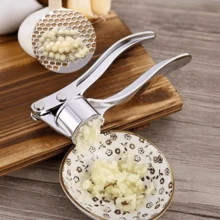 1pc Manual Garlic Press, Stainless Steel Multi-Function Garlic Crusher, Ginger Garlic Grinder, Ergonomic Garlic Press Tool With Easy-Push Handle, Also Can Be Used As Walnut Cracker And Fruit Pitter, Suitable For Kitchen - Multicolor - View 10