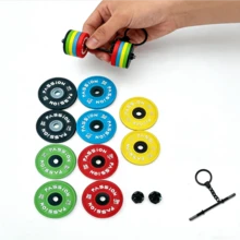 新款哑铃钥匙扣 DIY哑铃硅胶钥匙扣，健身爱好者和教练礼物，背包和汽车钥匙扣 - 彩色 - 查看 3