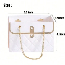 4 Stücke Damen Mehrfarbige Blumen Mini-Handtaschen, faltbar für tägliche Präsentation und dekorative Verwendung - Mehrfarbig - Übersicht 9