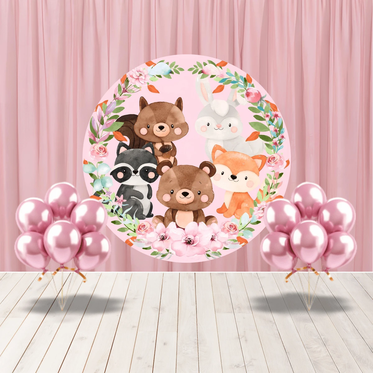 Round Forest Fabric Panel 1.50 X 1.50 With Elastic - 3 YEARS - View 1