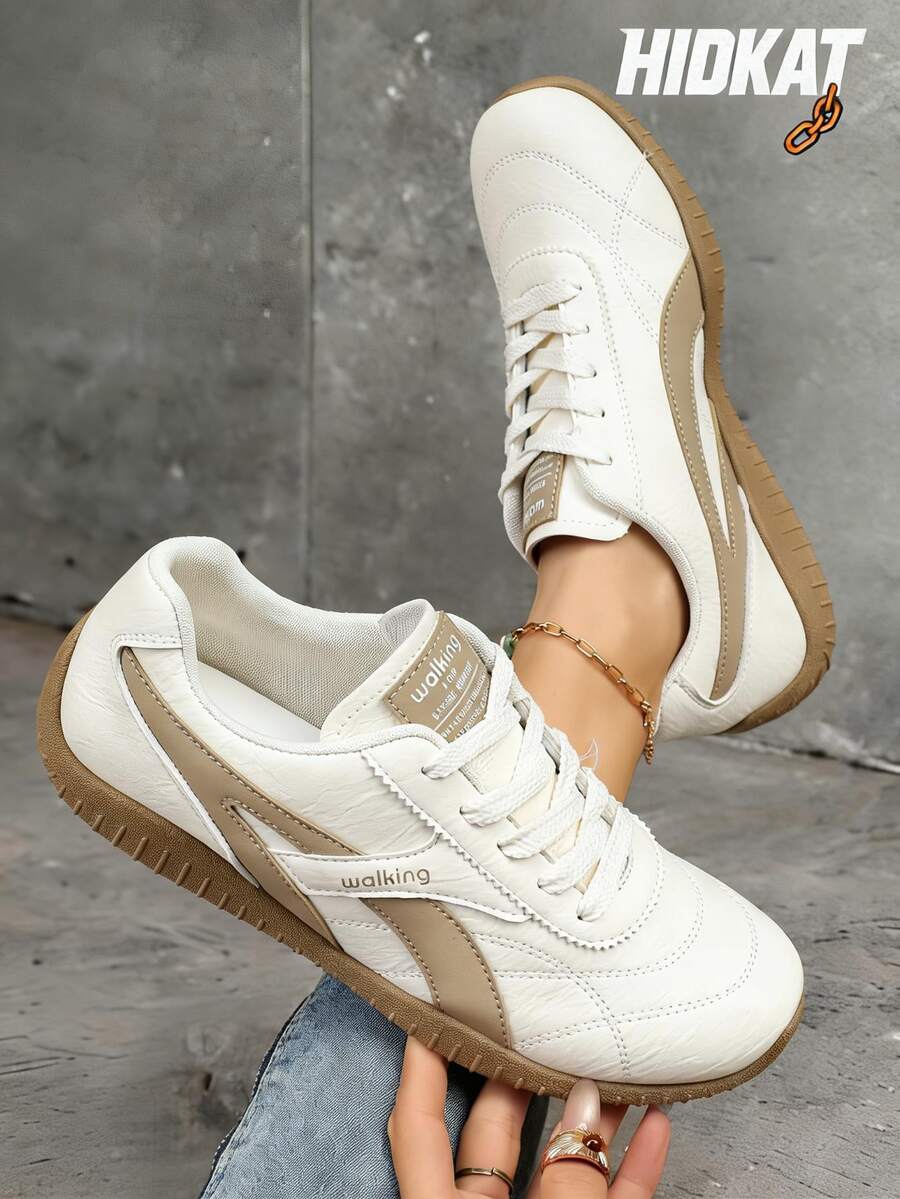 Hidkat Sapatos Esportivos Casuais de Verão Femininos, Sola Macia Antiderrapante, Cor Mesclada, Adequados para Primavera e Outono
