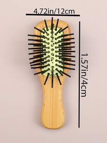 Brosse de massage en bambou, large planche de brosse en bois, peigne en bois massif, convient pour le coiffage des cheveux lisses et bouclés, anti-statique, accessoires pour cheveux - Camel - Voir 18