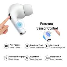 1 pieza Auriculares inalámbricos Bluetooth con micrófono, cancelación de ruido, larga duración de la batería, control táctil intrauricular, adecuado para iPhone y otros teléfonos inteligentes - Ver 6