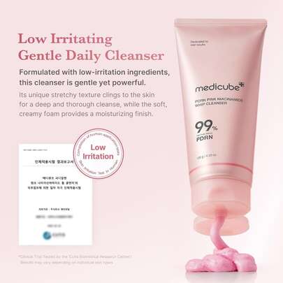 Medicube PDRN Roze Niacinamide Whip Cleanser 120g - PDRN Roze Niacinamide Whip Cleanser