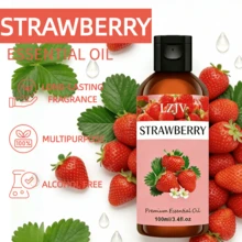100ml/30ml/5ml Strawberry Fragrance Essential Oil, Strawberry Oil, Suitable For Aromatherapy Diffuser, Humidifier, Soap/Candle Making, Unisex, Ideal Gift - Strawberry Essential Oil - View 2