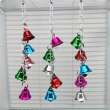 1pc Colorful Bell Pendant Bird Toy - Birdcage Decor With Bell, Parrot Chew Toy, Swing Accessory For Cockatiel, Cockatoo, Lovebird And Other Durable Chewing Birds - Multicolor - View 7