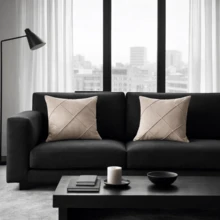 Set Of 4 Cushion Covers 40x40 Cm Premium Suede Decorative Luxury For Sofa, Living Room, Bedroom With Zipper - 4 Màu be - Xem 6
