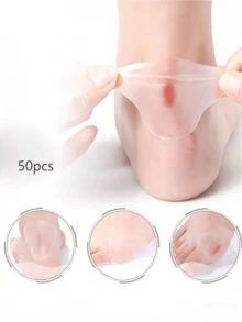 50pcs Heel Gel Pads - Suitable For Various Shoes, Comfortable & Flexible Foot Care, Prevent Blisters, Cushion Heel Pressure, Fit Most Shoes, Easy To Apply And Remove, Self-Adhesive Gel Pads - Multicolor - View 8