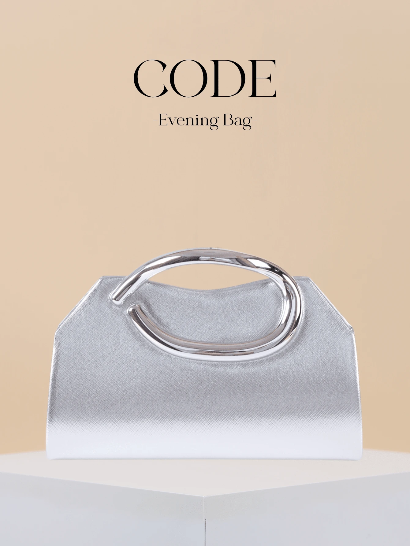 1 pieza Bolso de mano de cuero plateado elegante para mujer, bolso de embrague de terciopelo de lujo para la noche, adecuado para vestidos formales, bodas, fiestas de cumpleaños y graduaciones - Plateado - Ver 1