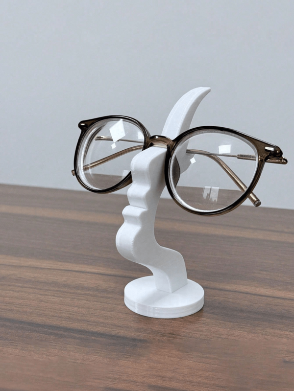 1pc Unique Curved Eyeglasses Stand - Practical Minimalist Black Design, Plastic Material, Suitable For Living Room,Office, Or As A Gift For Family And Friends, Enhances Desk Or Nightstand Decor, , Minimalist Design, Halloween.Back-To-School Season