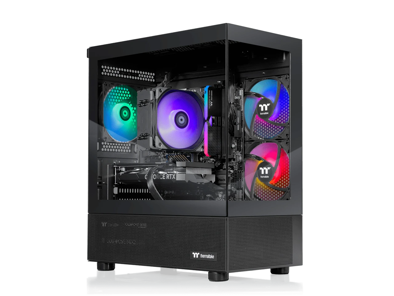 Thermaltake LCGS View 9660T-170 Gaming Desktop (AMD Ryzen 5 9600X, ToughRam 16GB DDR5 6000MT/S RGB Memory, NVIDIA GeForce RTX 5060 Ti 8G, 1TB NVMe M.2, Wifi, Windows 11) V17B-B850-56T-LCS - US B Type Plug(110-127V) - View 1