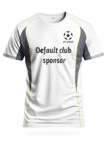 La Liga 馬德里風格客製化男士足球球衣，輕盈柔軟，適合比賽、訓練、休閒穿著，送禮佳品，世界盃風格 - 白色 - 查看 3