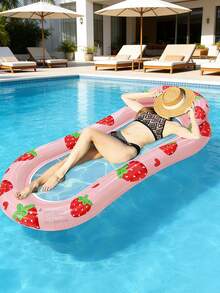 Pool Floating Sun Lounger, With Breathable Mesh Fabric Lying Design, Thickened PVC Material, Sturdy And Pressure-Resistant, Quick To Inflate And Easy To Store. Suitable For Swimming Pools/Beaches/Water Parties/Vacation And Leisure - Multicolor - View 4