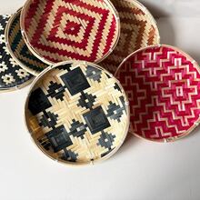 BWIC 1 Bamboo Decorative Tray, Household Drying Storage Basket, Home Supplies, Holiday Gift Creative Home Plate, Mini Bamboo Products | Suitable For All Seasons,Homestay Decoration, Photography Props, Dining Table Storage - Multicolor - View 7