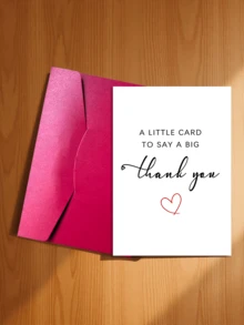 1pc Universal Thank You Card With White Envelope - "Simple Words, Endless Gratitude" | 4.7*6.7 Inches | Suitable For Family/Colleagues/Teachers/Friends, Minimalist Practical Design, Appropriate Size - A - View 7