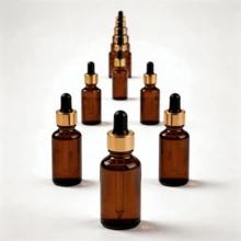 Chai nhỏ giọt 1/2 / 4oz (Bộ 15 chai thủy tinh màu hổ phách 30/50/100ml có nắp vàng, 15 nhãn, phễu và ống nhỏ giọt có vạch chia) Chai rỗng đựng tinh dầu - Xem 2