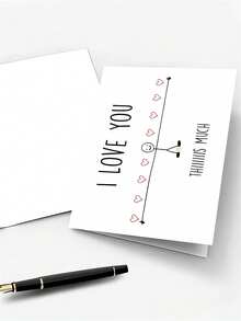 Tarjeta de felicitación talla grande dulce con sobre - Tarjeta romántica de aniversario y cumpleaños para él o ella - Regalo perfecto para novia, novio, esposa, esposo - A - Ver 3