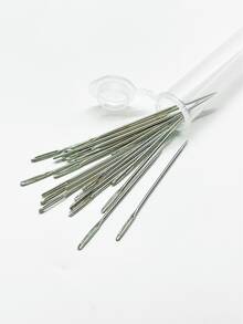 20pcs Embroidery Needles Set With Transparent Sealed Storage Bottle, 5.1cm Large Eye Stainless Steel Tip Needles, Easy Threading, Anti-Rust , Suitable For Cross Stitch, Ribbon Embroidery, Sewing, DIY Crafts - Hand Sewing Needle - View 4