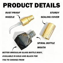 1 Peça Frasco de Perfume com Névoa Ultra-Fina Masculina | Frasco Cosmético, Amostra Portátil de Viagem Vazio, Material de Vidro, Design de Pressão Requintado, Frasco Pequeno de Spray de Perfume para Decantação, Dispensador de Fragrância Recarregável Adequado para Viagens e Uso Diário, Essencial para Homens e Mulheres - Multicolorido - Visão 5