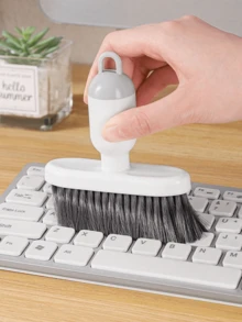 1pc Multifunctional Soft Bristle Cleaning Brush , No Scratch Computer Keyboard Gap Cleaner , Handheld Dust Remover For Window Slot/Small Corner/Bed/Sofa , Home & Office Cleaning Essentials - Multicolor - View 5
