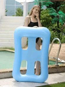 多色充氣式水上躺椅浮床，適用於游泳池與海灘漂浮，長時間躺臥不塌陷，具鏤空通風設計，適合泳池派對、飯店水上活動與海邊放鬆 - 多色 - 查看 10