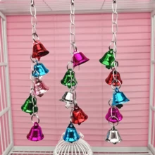 1pc Colorful Bell Pendant Bird Toy - Birdcage Decor With Bell, Parrot Chew Toy, Swing Accessory For Cockatiel, Cockatoo, Lovebird And Other Durable Chewing Birds - Multicolor - View 5