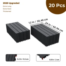24" X 12" Large-Format Interlocking Plastic Floor Tiles | 50% Faster Installation | Easy Snap-Together Assembly | PP Material | All-Weather UV-Resistant | Outdoor Flooring Renovation Solution - GR-CTW - 查看 7