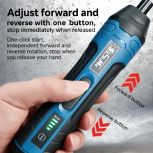 3.6V Mini Electric Screwdriver, Multi-Function Adjustable Torque, Built-In Rechargeable Lithium Battery, Portable Straight Handle Design, Suitable For Home Maintenance, Repair And Disassembly - Dark Blue - View 5