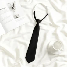 1条经典校服领带，适合节日、旅行 - 黑與白 - 查看 14