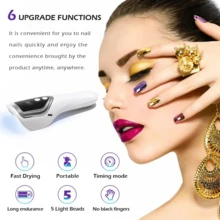 2026 500mAh 新款便携式可充电桌面UV美甲灯 - 小型莲花形UV灯，不沾染双手 - 彩色 - 查看 6
