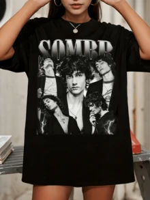 Limitiertes S-SombrS-T-Shirt, "I Barely Know Her Album 2025"-T-Shirt, S-SombrS-Welttournee 2025 – Geschenk für Damen und Herren (Unisex) - Schwarz - Übersicht 6