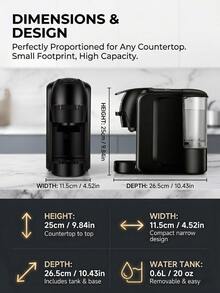 Automatic Espresso Machine 19 Bar Suitable For Coffee Capsules Espresso Powder Italian American Coffee Machine EU 240V Plug Type EU 4-In -1 Espresso Machine-Compatible With Hot And Cold Drinks, Easy To Clean And Rust-Proof, Ideal For Home Kitchens, Perfect Gift For Holidays - View 4