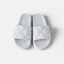 Soft EVA Slide Sandal With Quilted Strap, Non-Slip, Lightweight And Comfortable - 白色 - 查看 4