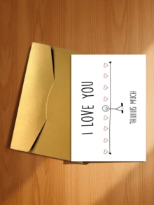 Tarjeta de felicitación talla grande dulce con sobre - Tarjeta romántica de aniversario y cumpleaños para él o ella - Regalo perfecto para novia, novio, esposa, esposo - A - Ver 5