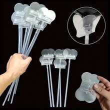 10 Peças/Conjunto de Clipes de Balão de Folha de Alumínio Transparente, Adequado para Festa de Aniversário, Feriado, Festival, Presente, Decoração de Balão - transparente - Visão 4