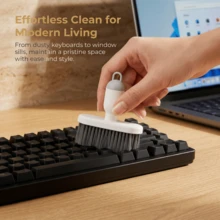 Mini Handheld Cleaning Brush, Reusable Gap Cleaner, Suitable For Laptops, Desktop Keyboards, Car Interiors, Window Gaps, Kitchen Dead Corners And Hard-To-Reach Living Room Areas, Ideal For Home, Living Room And Car Use, 2-In-1 Window Cleaning Tool - White - 2-in-1 Multifunctional [Brush] - View 6