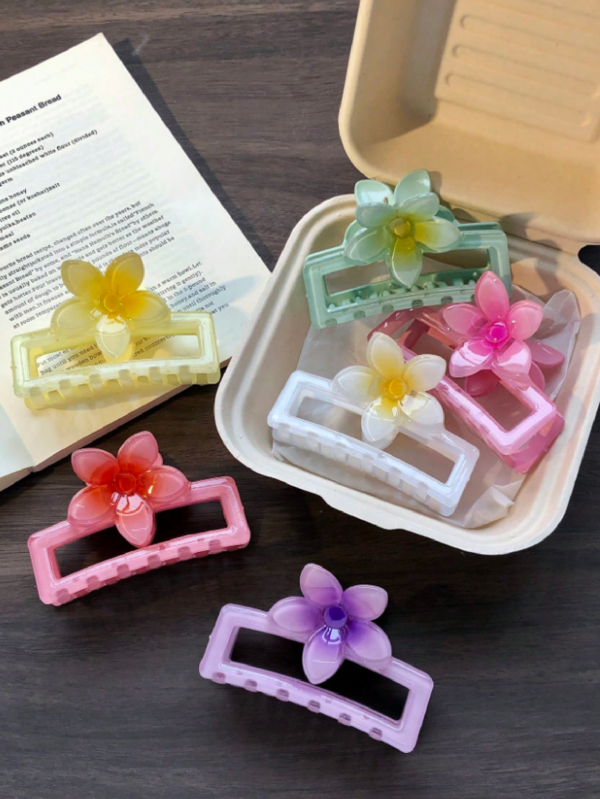Juego elegante y de moda de pinzas para el cabello con flores de margarita en degradado, adecuado para uso diario, casual, salidas, fiestas, vacaciones, regalo para mujeres en el Día de San Valentín, Día de la Madre, Día del Niño, Halloween, Navidad, cumpleaños de la novia