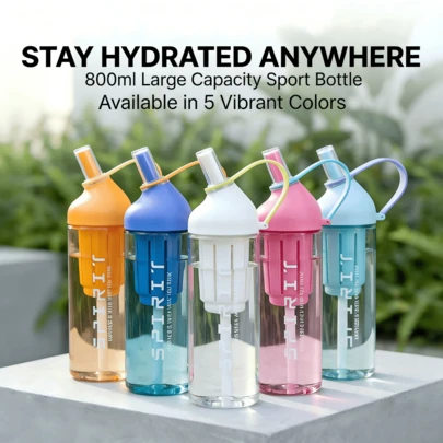 5 màu, 1 chiếc cốc nhựa nghiêng tối giản, dung tích 35.20oz/1000ml, dung tích lớn, có ống hút và bộ lọc trà, thích hợp cho đồ uống có ga, an toàn với máy rửa chén, hoàn hảo cho các hoạt động thể thao ngoài trời và mọi dịp, món quà lý tưởng.