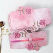 30 Pcs Pink Flowers Eyelash Aftercare Card Beauty Studio Membership Loyalty Cards Lash Extension After Card Paper Business Card 300gsm Only Cards - Pink Flowers - View 3